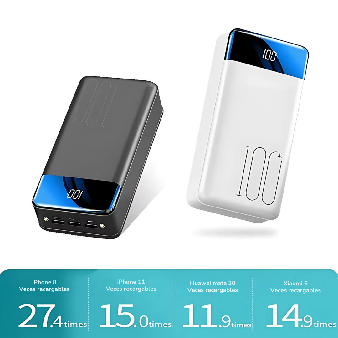 Cargador portátil de 100,000 mAh con carga ultrarrápida para Diferentes Dispositivos