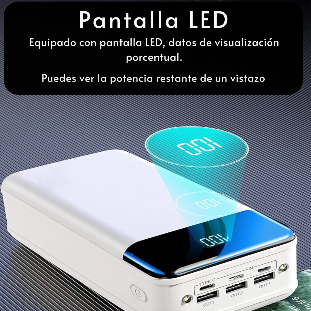 Cargador portátil de 100,000 mAh con carga ultrarrápida para Diferentes Dispositivos