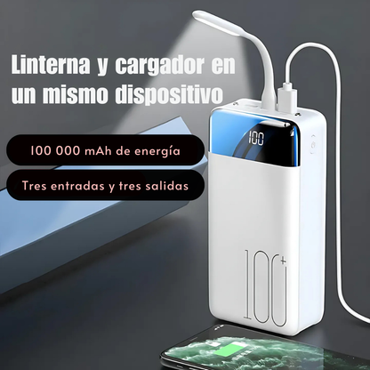 Cargador portátil de 100,000 mAh con carga ultrarrápida para Diferentes Dispositivos